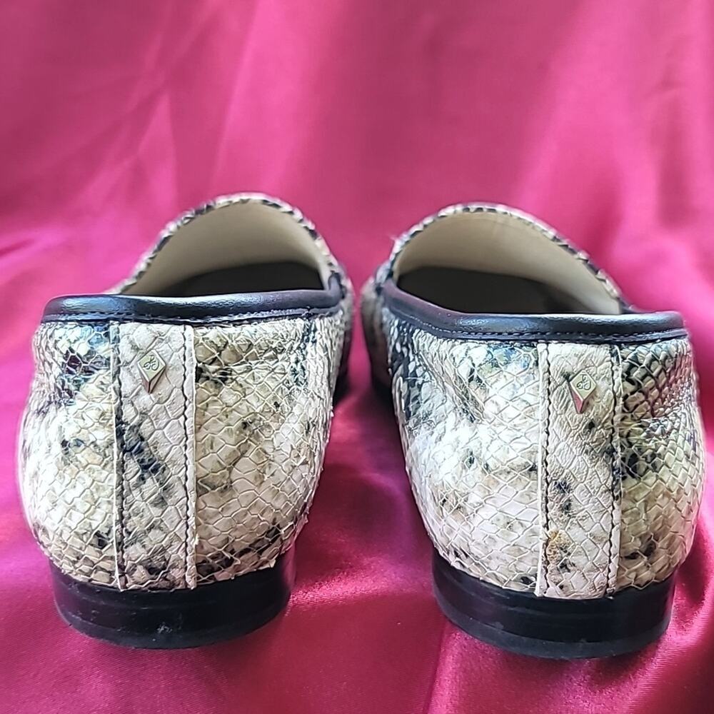 SAM EDELMAN sz8.5 snakeskin slip on premium leather loafer - Picture 5 of 11
